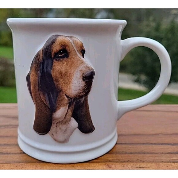 Basset Hound Dog Ceramic Mug Coffee Cup Embossed XPRES Long Ears Gift Novelty - Picture 1 of 11